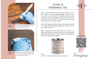 How to use fusion stain and finishing oil