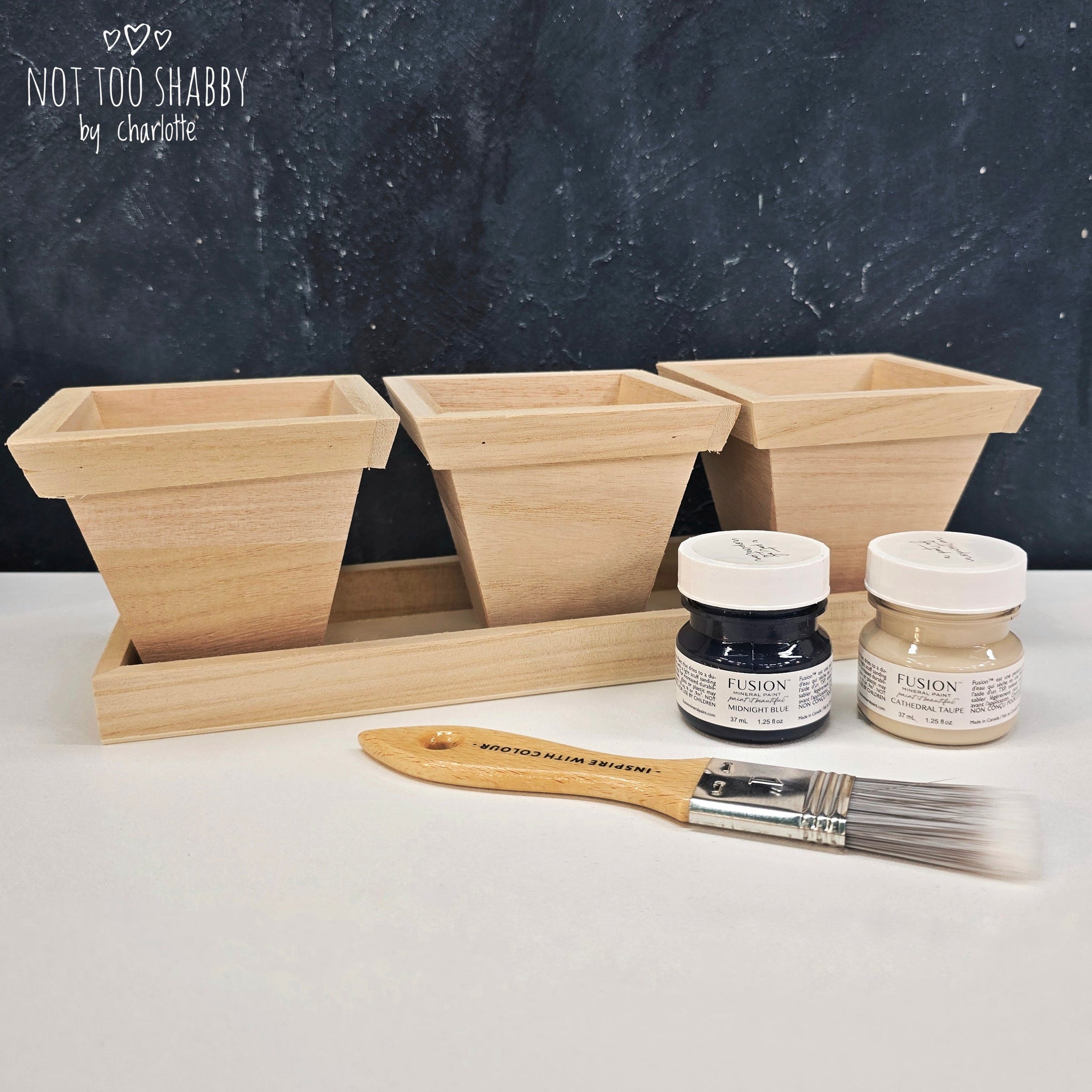 Create Your Own Ombre Style Trio Of Plant Pots With Fusion Mineral Paint