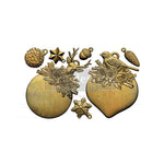 Load image into Gallery viewer, Evergreen Antler Emblem Redesign with Prima Decor Mould, featuring stags, birds, fir and pinecone Christmas baubles
