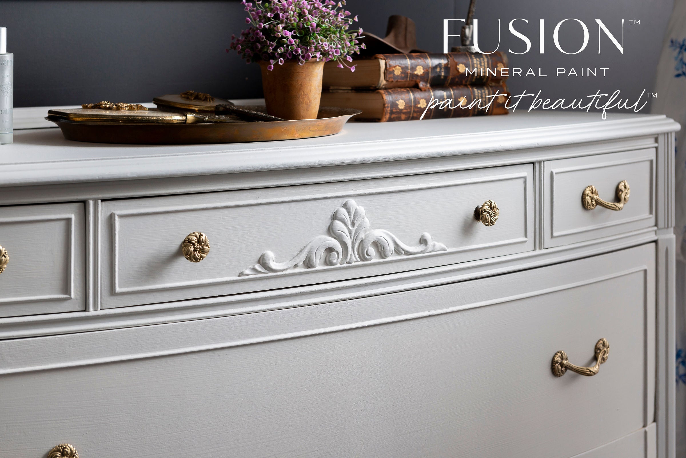 Fusion Mineral Paint Parchment painted sideboard