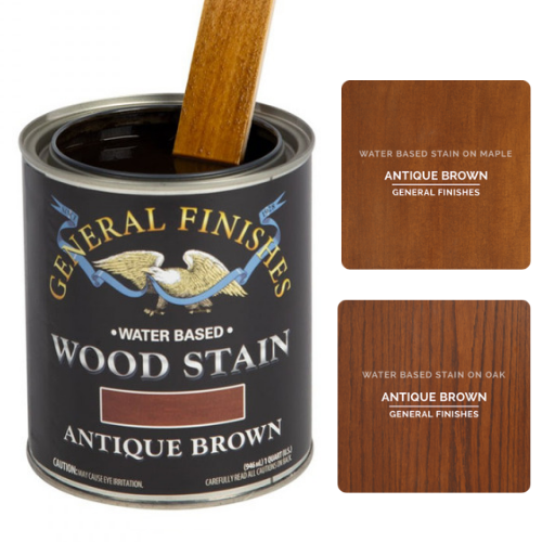 General Finishes Waterbased Wood Stain Antique Brown