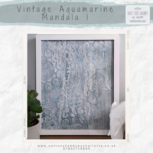 Vintage Aquamarine Mandala Wall Art Collection