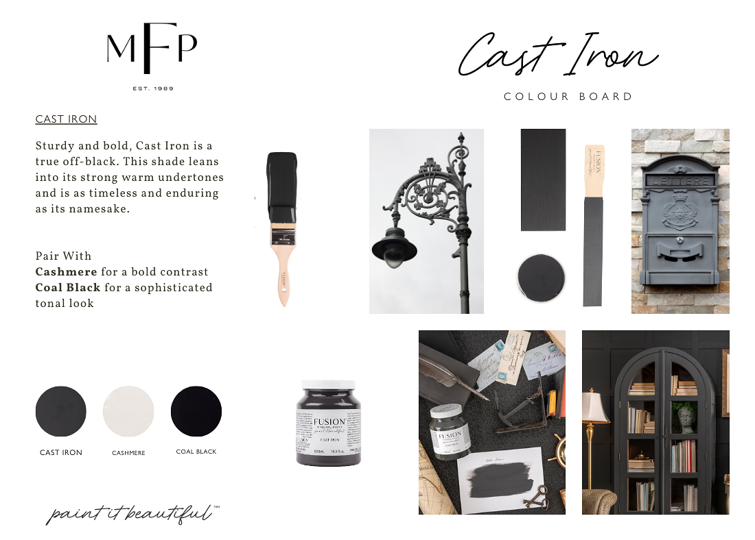 Fusion Mineral Paint Cast Iron Mood Board