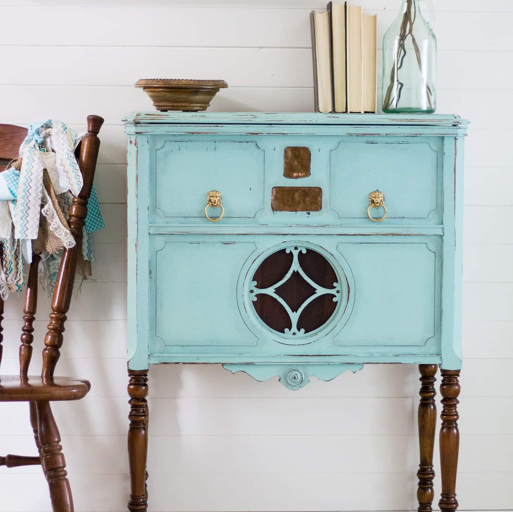 HH Milk Paint cabinet painted in Laurentian