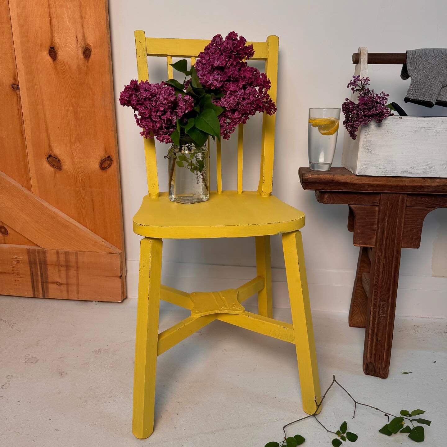 HH Milk Paint chair painted in Belle fleur