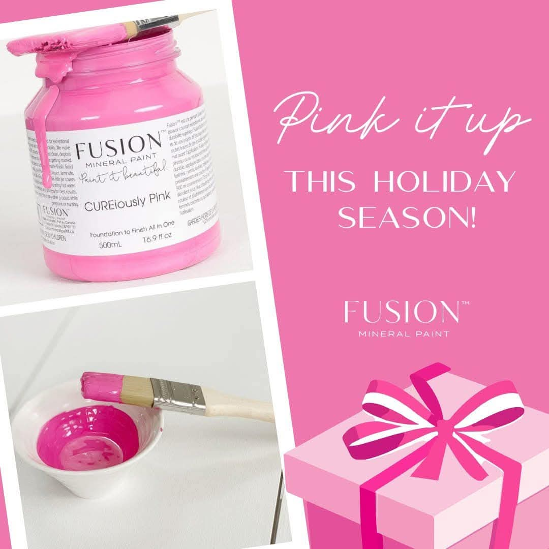 Fusion Mineral Paint Cureiously Pink limited edition vibrant barbie pink furniture paint