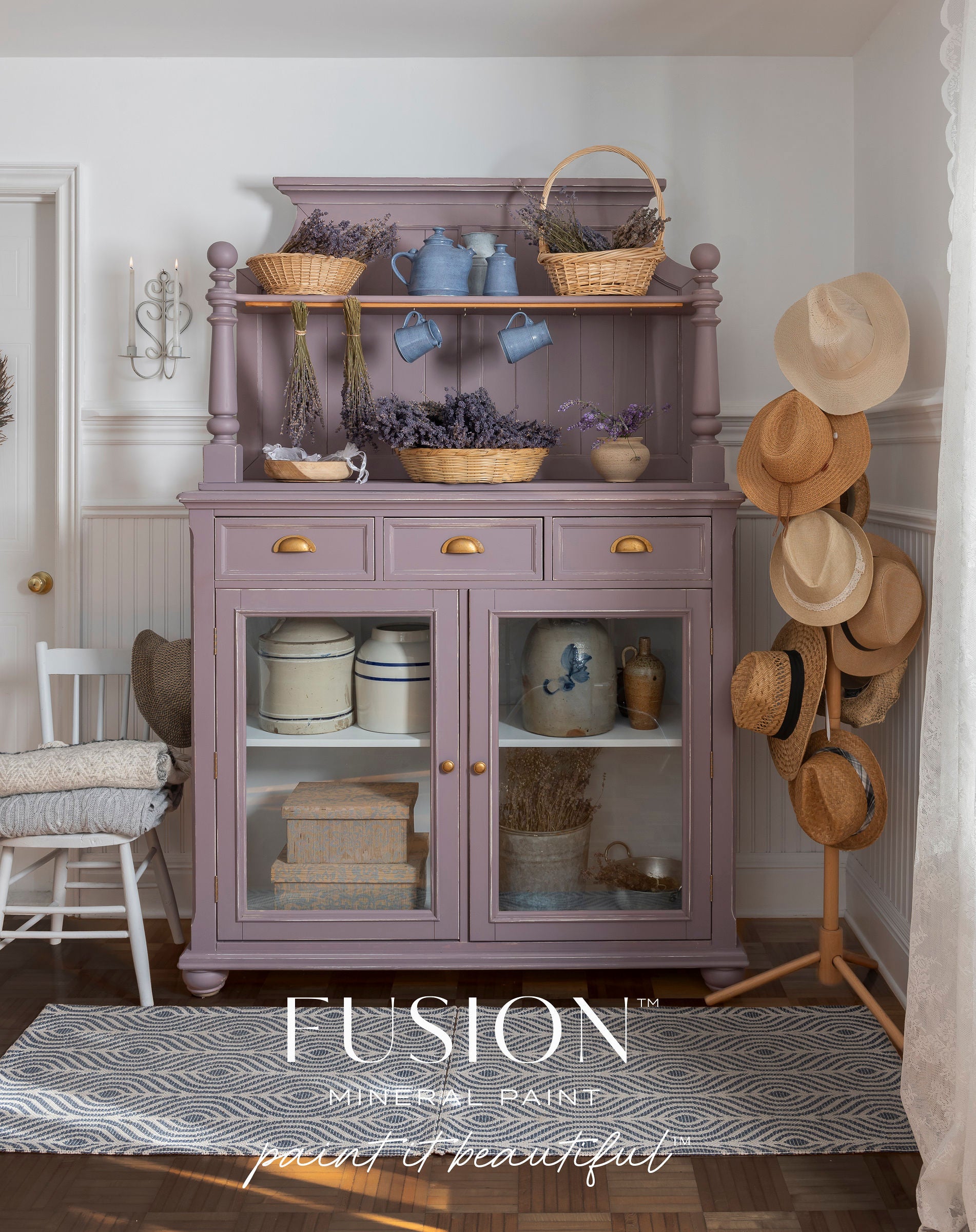 Fusion Mineral Paint Lavender Haze painted furniture