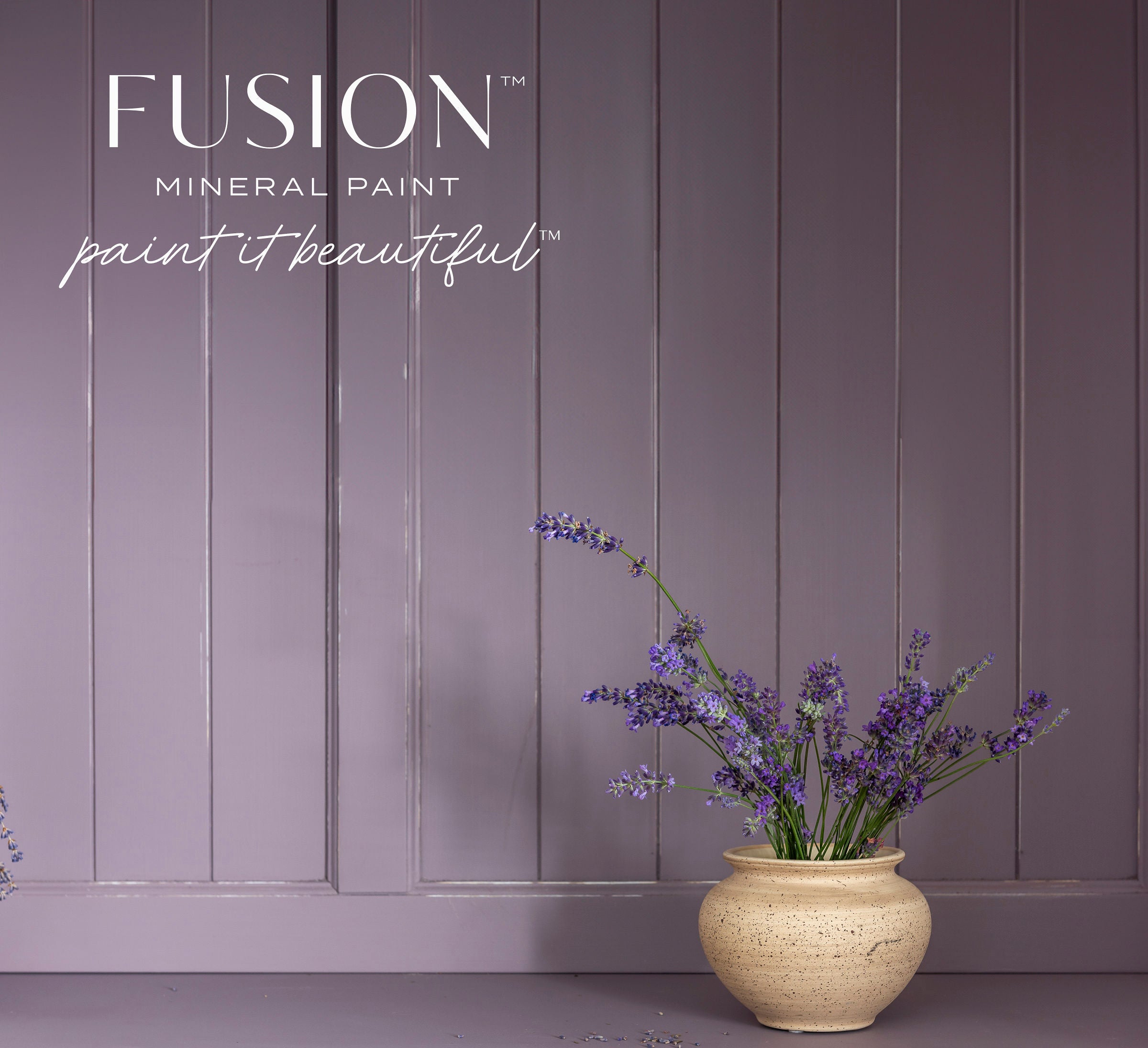 Fusion Mineral Paint Lavender Haze painted furniture close up