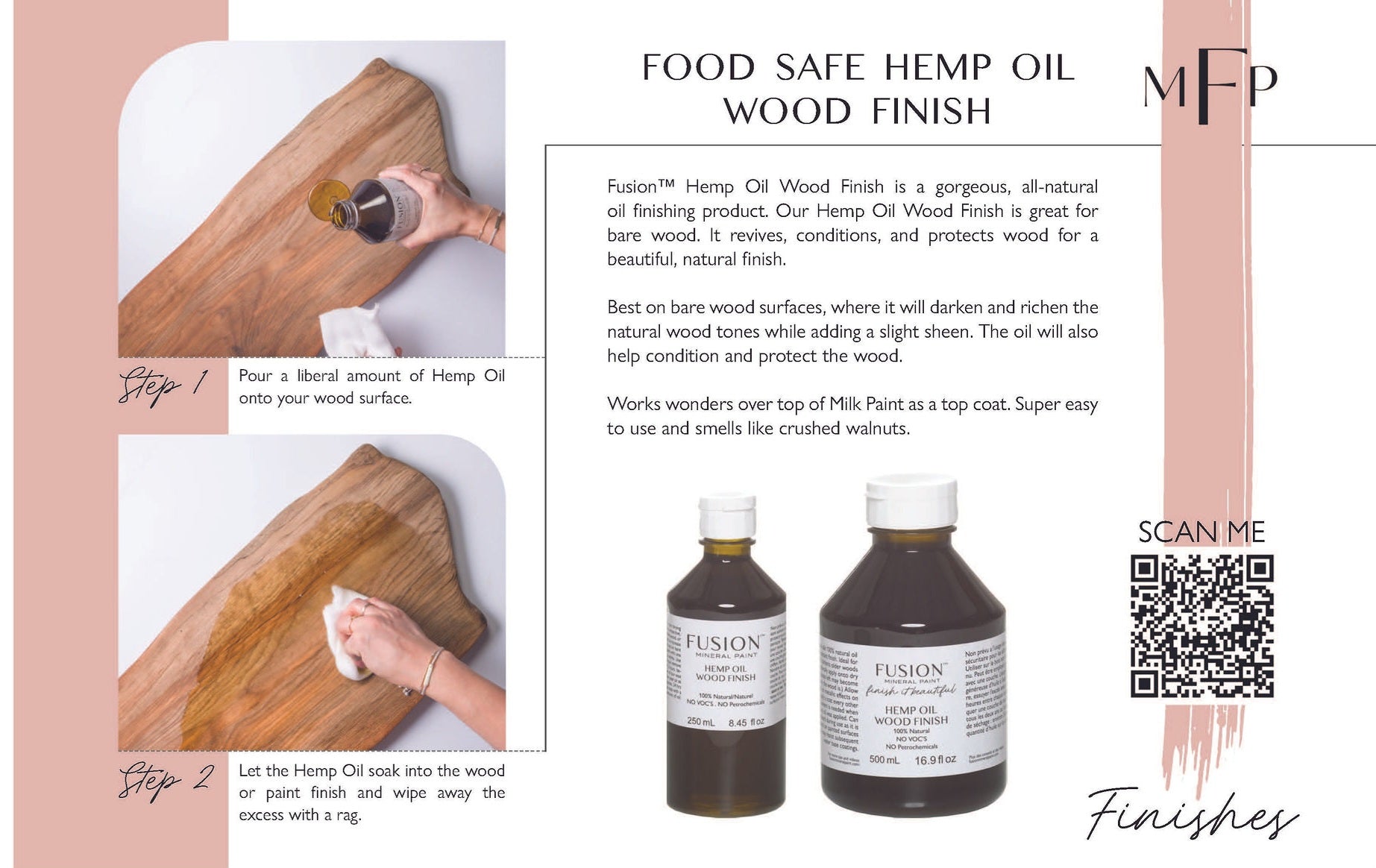 How to use fusion hemp oil to treat wood to a foodsafe finish