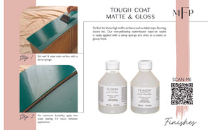 How to use Fusion Tough Coat in Matte and Gloss as a topcoat