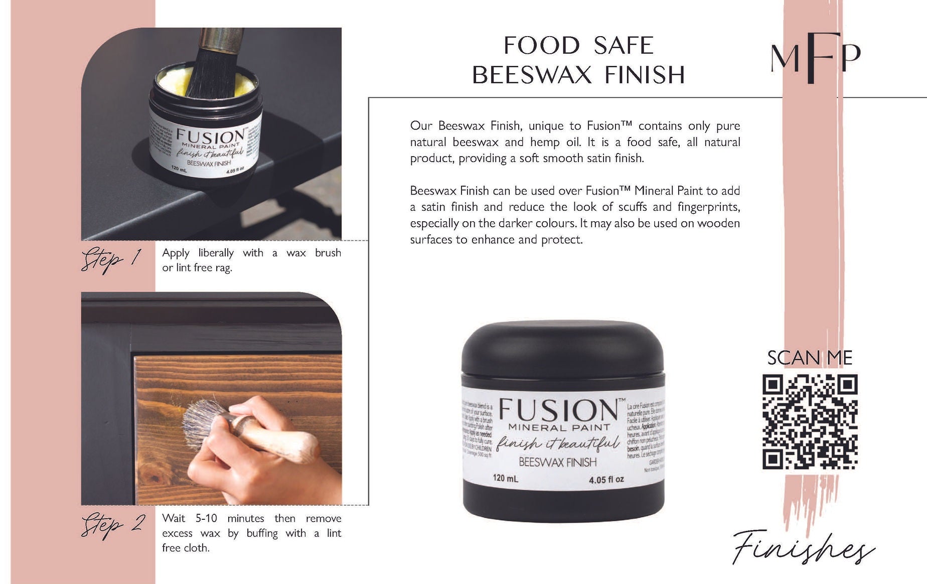 How to use Fusion foodsafe Beeswax finish