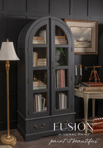Fusion Mineral Paint Cast Iron painted glass display cabinets