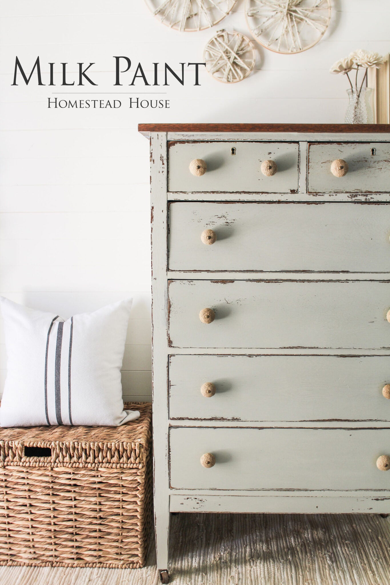 Homestead House Milk Paint Bedford painted chest of drawers