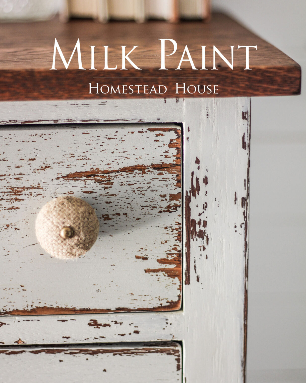 Homestead House Milk Paint Bedford chippy vintage close up