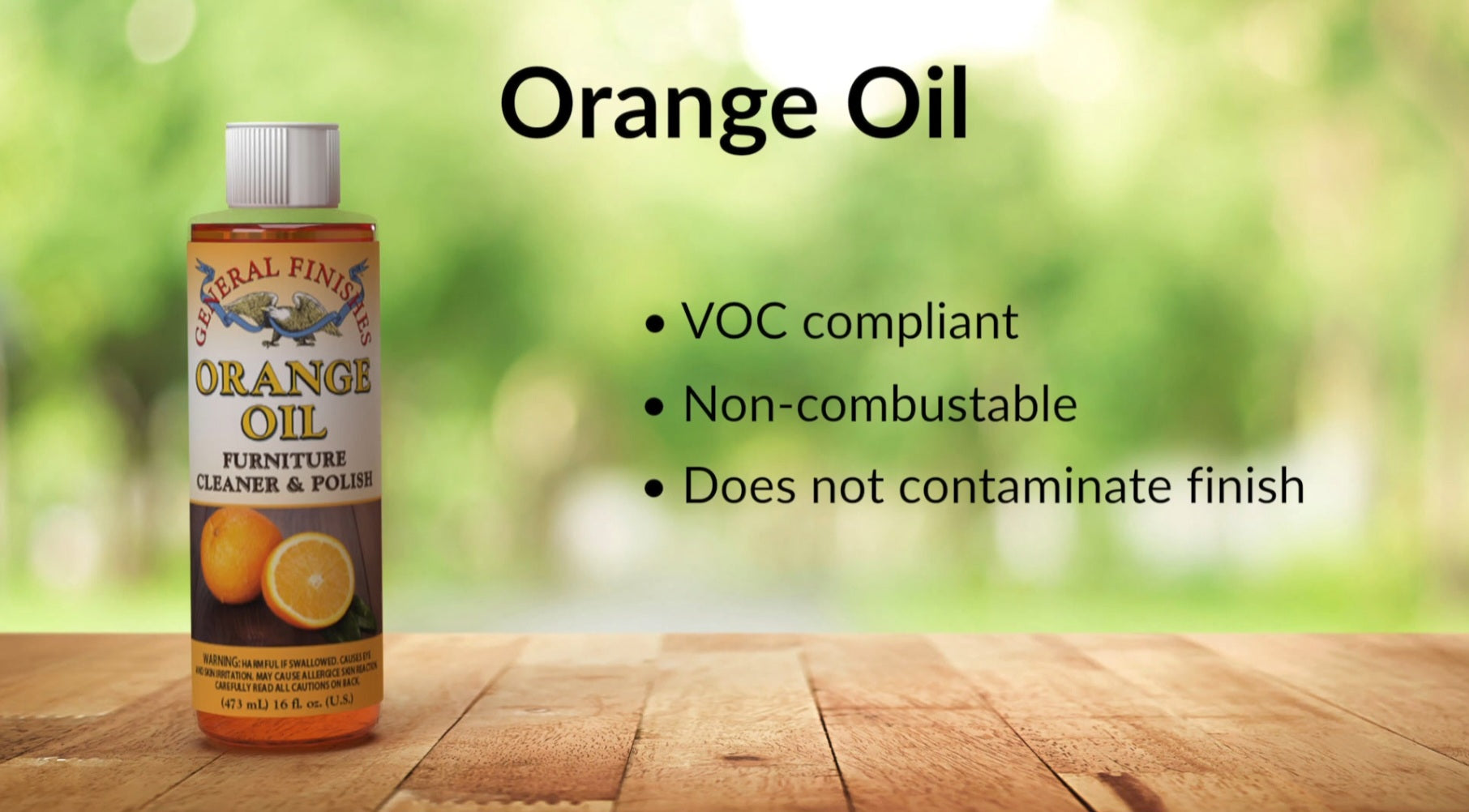 General Finishes Orange Oil Characteristics