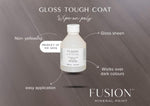 Load image into Gallery viewer, Fusion Mineral Paint Gloss Tough Coat Characteristics

