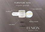 Load image into Gallery viewer, Fusion Mineral Paint Furniture Wax Characteristics
