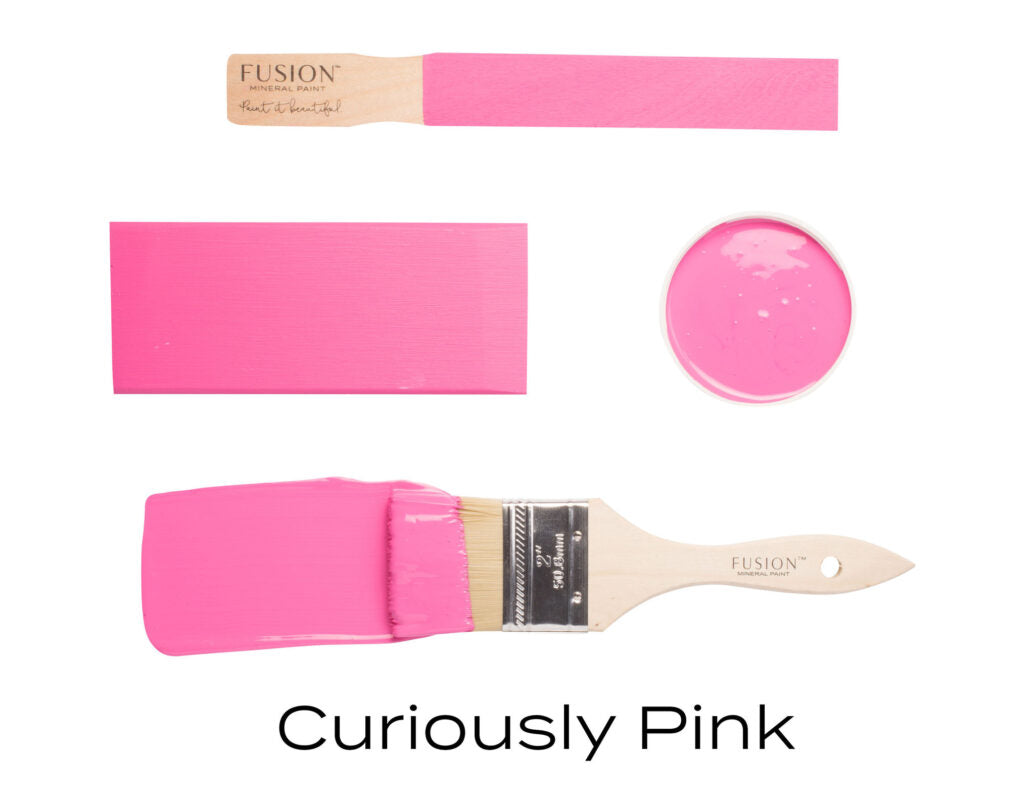 Fusion Mineral Paint Cureiously Pink Brushstrokes