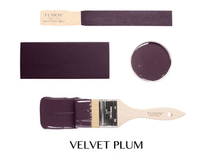 Fusion Mineral Paint Velvet Plum Brushstrokes