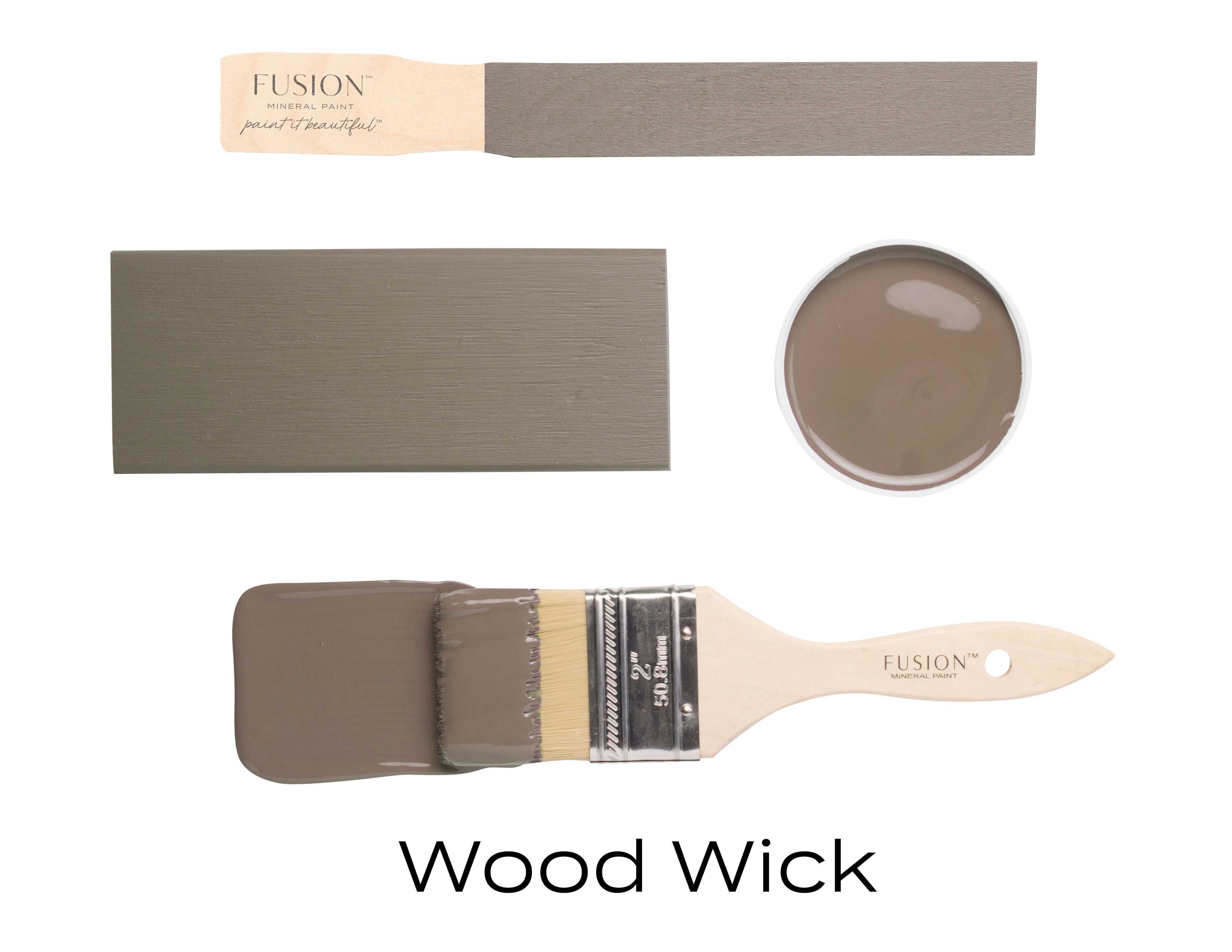 Fusion mineral paint woodwick brushstrokes