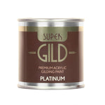 Load image into Gallery viewer, 125ml Guild Lane Super Guild Acrylic Enamel Waterbased metallic guilding paint in Platinum
