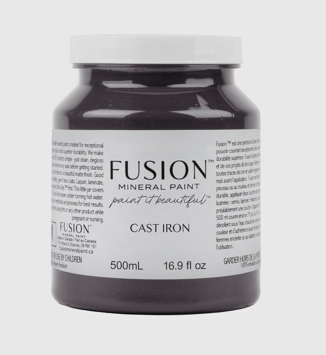 Fusion mineral paint cast iron 500ml jar