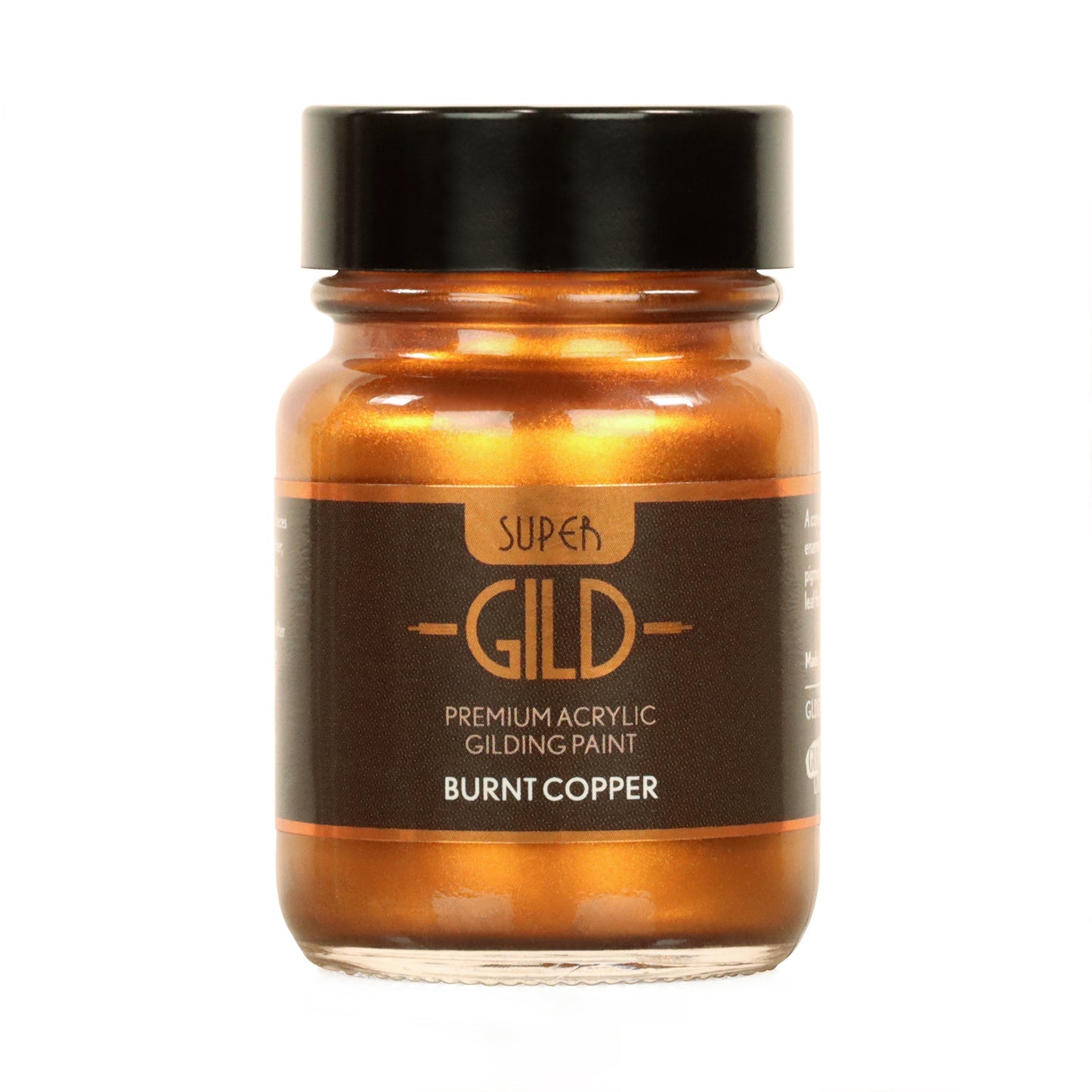 30ml Guild Lane Super Guild Acrylic Enamel Waterbased metallic guilding paint in Burnt Copper