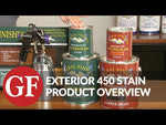 Load and play video in Gallery viewer, General Finishes Exterior 450 Wood Stain Product Overview Video
