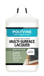 Load image into Gallery viewer, 4 litre Dead Flat Clear Polyvine Multi Surface Lacquer (Interior and Exterior)
