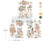 Load image into Gallery viewer, Blush Reverie Redesign with Prima Middy Transfer with soft pink and peach rose blooms
