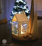 Load image into Gallery viewer, Joyful Jingles Redesign with Prima Small Transfer, vintage Christmas imagery including santa, nutcracker, gingerbread house, candy canes, presents, Christmas trees and foliage on a lantern
