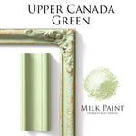 Load image into Gallery viewer, Homestead House Milk Paint Upper Canada Green Flat Lay
