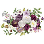 Load image into Gallery viewer, Meet Me In The Garden Redesign With Prima Extra Large Transfer, a collection of purple flowers and green foliage

