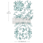 Load image into Gallery viewer, Minty Roses Redesign with Prima Maxi Transfer - mint coloured roses
