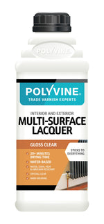 Load image into Gallery viewer, 1 litre Gloss Clear Polyvine Multi Surface Lacquer (Interior and Exterior)
