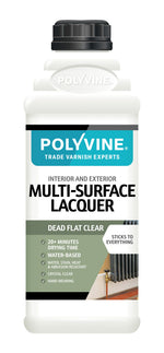 Load image into Gallery viewer, 1 litre Dead Flat Clear Polyvine Multi Surface Lacquer (Interior and Exterior)
