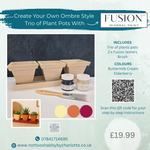 Load image into Gallery viewer, Fusion mineral paint project kit gift set Trio of ombre plant pots in yellow and red
