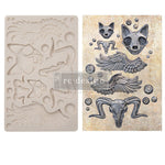 Load image into Gallery viewer, Amun and Bast Redesign with Prima Mould - animal skulls, wings, rivets and bolts in a steampunk gothic style 
