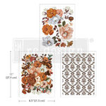 Load image into Gallery viewer, Classic Peach Redesign with Prima Middy Transfer - soft peach vintage florals and damask pattern 
