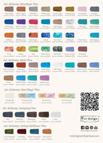 Load image into Gallery viewer, Art Alchemy range of waxes colour chart - matte, opal magic, metallic and art antique brilliance
