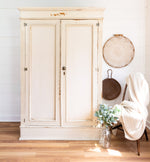 Load image into Gallery viewer, Homestead House Milk Paint Combed Wool Wardrobe
