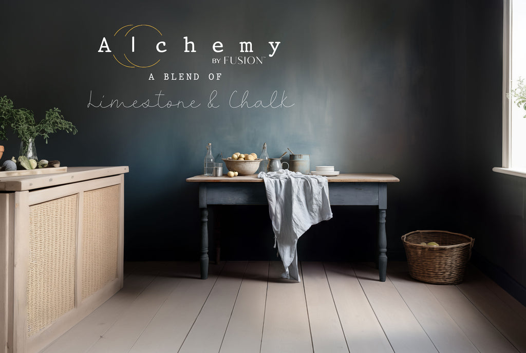 Alchemy By Fusion Storm Painted Table and Wall