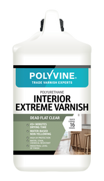Load image into Gallery viewer, 4 litre Dead Flat Polyvine interior extreme varnish bottle on a white background

