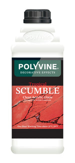 Load image into Gallery viewer, 1 litre Polyvine Tropical Scumble clear acrylic glaze bottle on a white background
