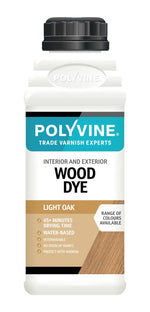 Load image into Gallery viewer, Light Oak Polyvine interior and exterior wood dye - available in 200ml, 500ml, 1 litre
