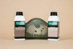 Load image into Gallery viewer, Polyvine Craquelure Basecoat and Topcoat alongside sample of it used on vintage pig sign
