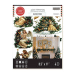 Load image into Gallery viewer, Heavenly Wings Redesign with Prima Middi Christmas Transfer - angels, wreaths, stars, pine cones
