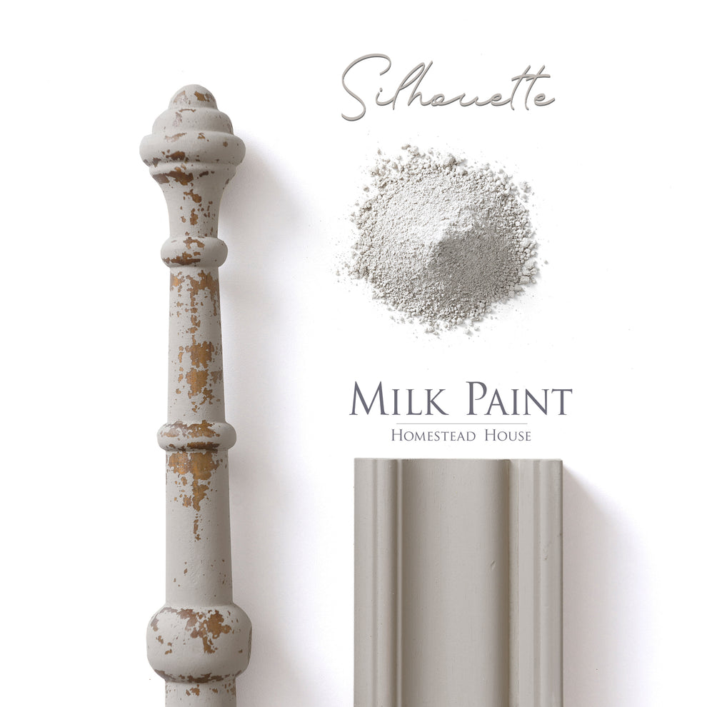 Homestead House Milk Paint Silhouette chippy moulding