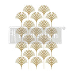 Load image into Gallery viewer, Interlinked Fans Redesign with Prima Extra Large Transfer - geometric repeating gold fan design
