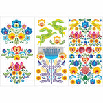Load image into Gallery viewer, Floral Polish Redesign with Prima Transfer in bright pink, yellow, orange, blue and green folk art floral patterns
